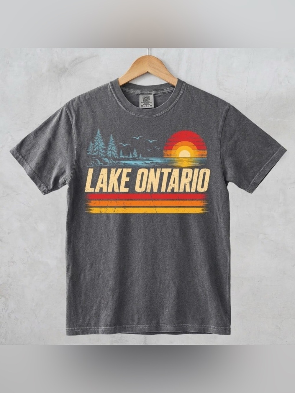 Comfort Color Lake Ontario Sunset Retro T-Shirt